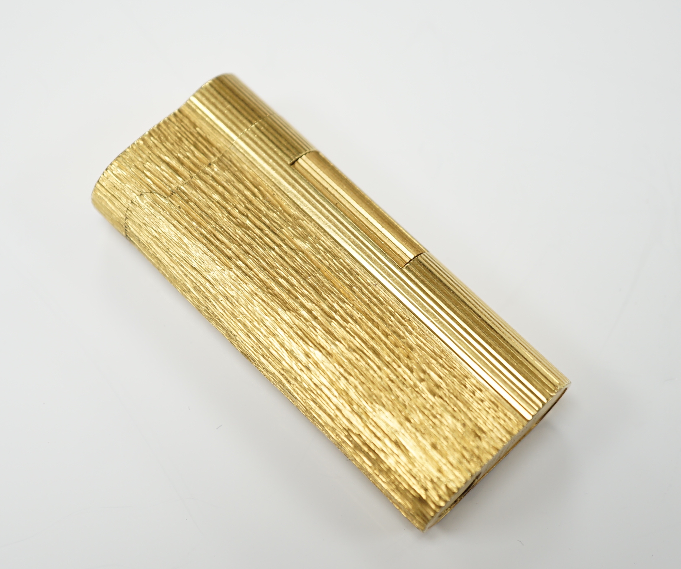 A boxed Dunhill gold plated S-type cigarette lighter